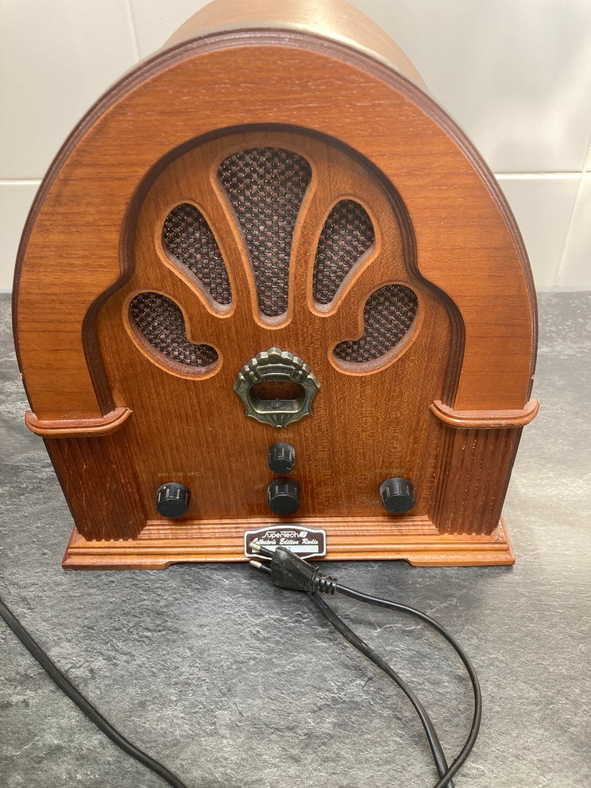 Vintage Stijl Radio - Decoratieve Houten Radio, Ophalen of Verzenden, Gebruikt, Radio