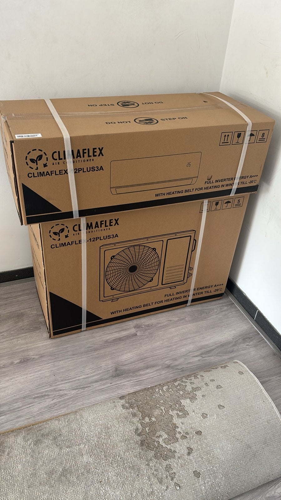 Climaflex T-PLUS split unit airco 3.5kW / 12000BTU, Witgoed en Apparatuur, Ophalen, Nieuw, Energieklasse A of zuiniger, Koelen en Ontvochtigen