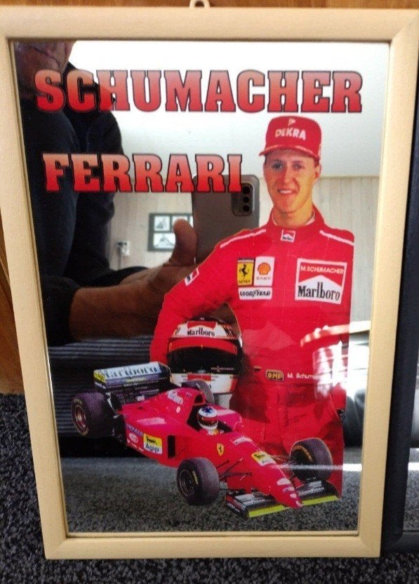 Michael Schumacher Ferrari Spiegel - Formule 1 Memorabilia, Verzamelen, Ophalen of Verzenden, Zo goed als nieuw