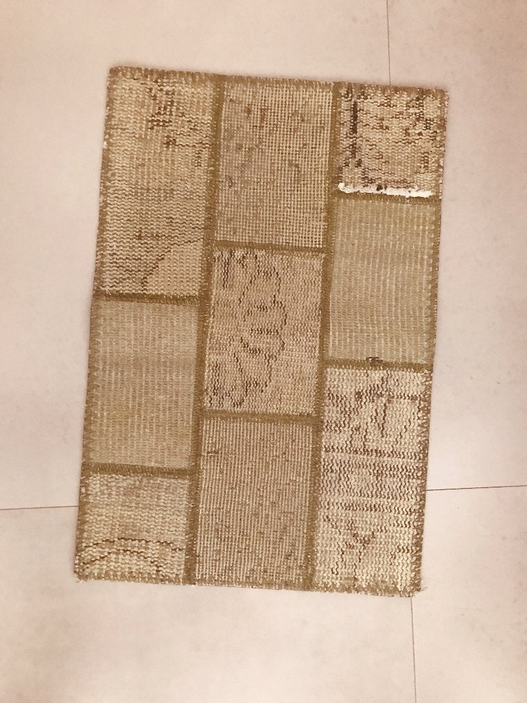 IKEA SILKEBORG Vloerkleed - Patchwork Stijl, Minder dan 50 cm, 50 tot 100 cm, Beige, Ophalen of Verzenden