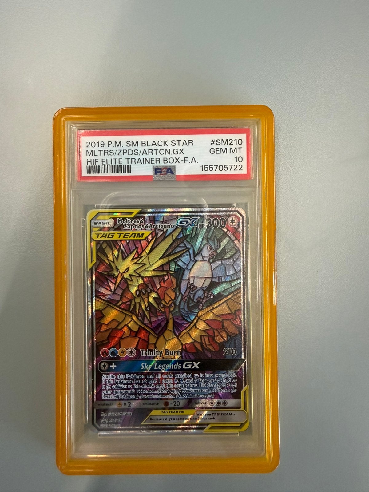 Sm210 - PSA 10 zapdos, articuno & moltres - glass birds, Ophalen, Zo goed als nieuw