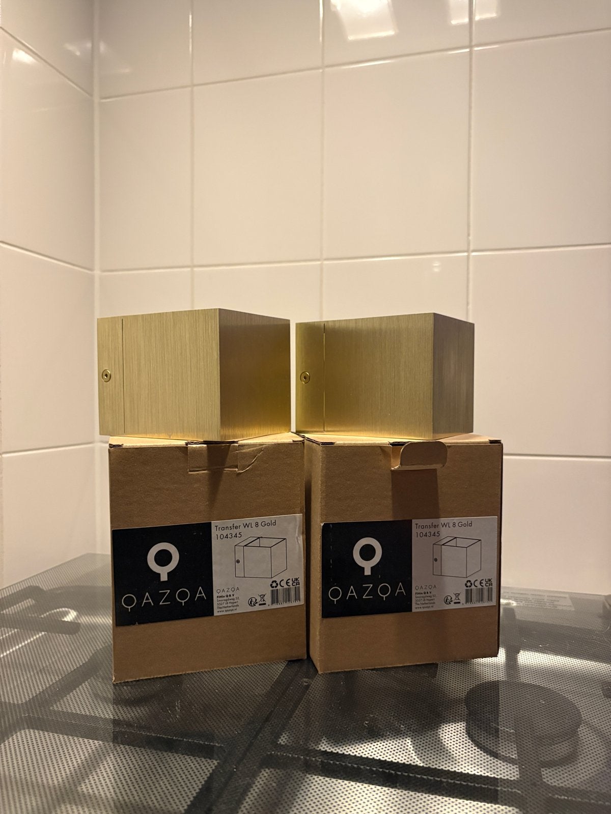 QAZQA Wandlampen – Goud / Messing (Nieuw in doos), Up-/downlighter, Qazqa, Nieuw, Ophalen of Verzenden