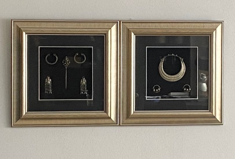 Hotel chique: Chinese Miao Zilveren Sieraden Set, Ophalen, Gebruikt, 70 cm, Schilderij