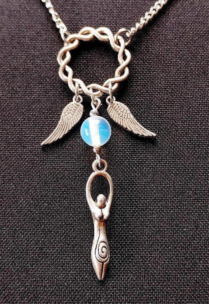 maangodin angel wings Opaliet, Verzenden, Nieuw, Steen of Mineraal, Met edelsteen
