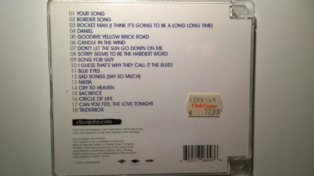 Elton John - Rocket Man The Definitive Hits, Ophalen of Verzenden, Zo goed als nieuw, Pop, Album