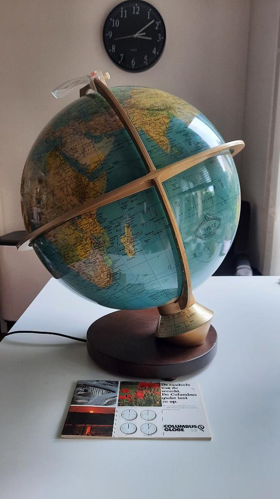Globe, Wereldbol, Ophalen, Verlicht, Zo goed als nieuw