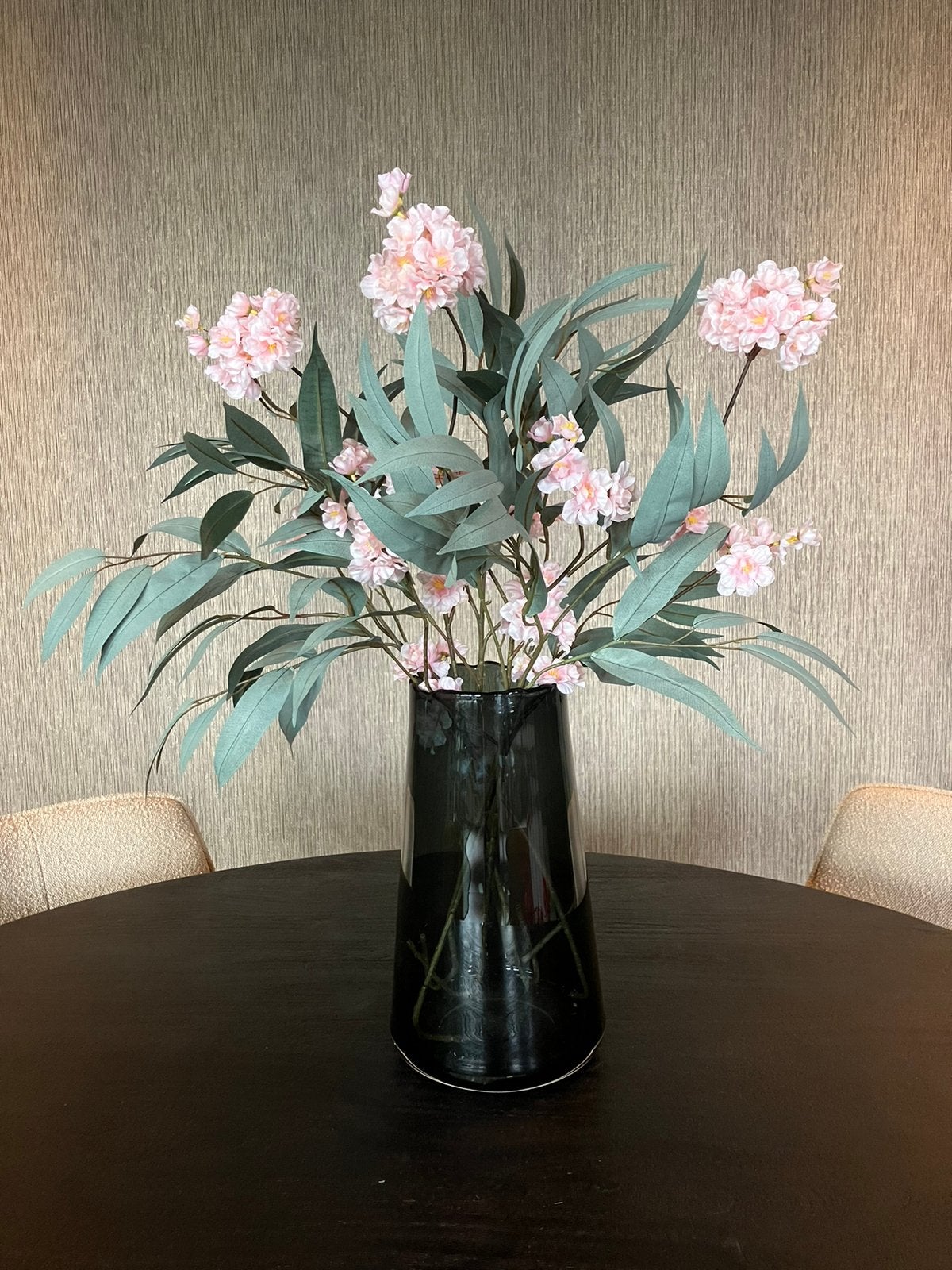 Zijden kunstboeket met bloesem en mangoblad NIEUW, Huis en Inrichting, Info@flowersbymirjam.nl, Roze, Transformatorstraat 6a, Ophalen of Verzenden