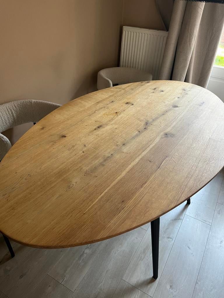 Eiken eettafel ovaal 180x100, Ophalen