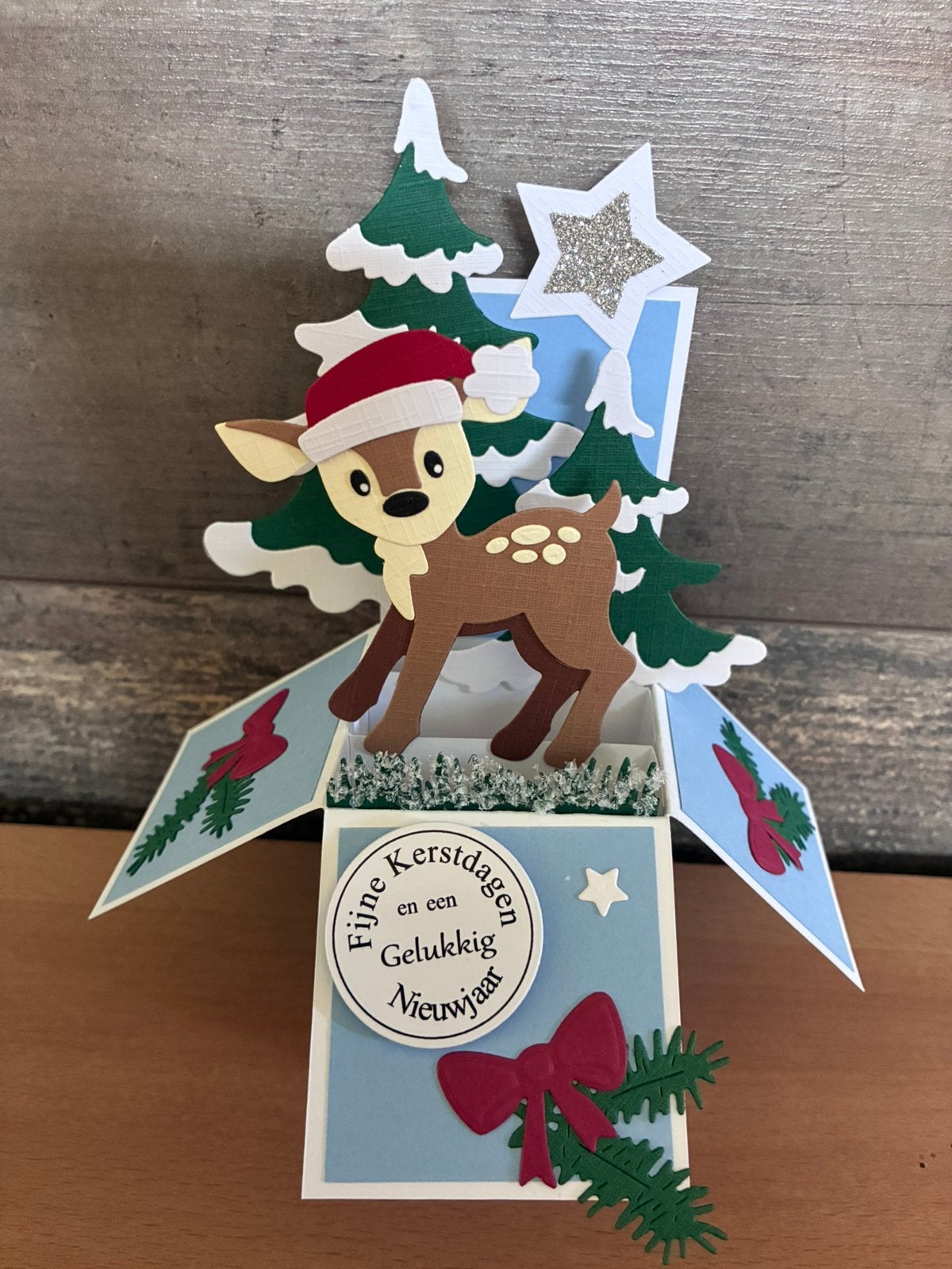 Boxkaart hertje, Ophalen of Verzenden, Nieuw, Kerst