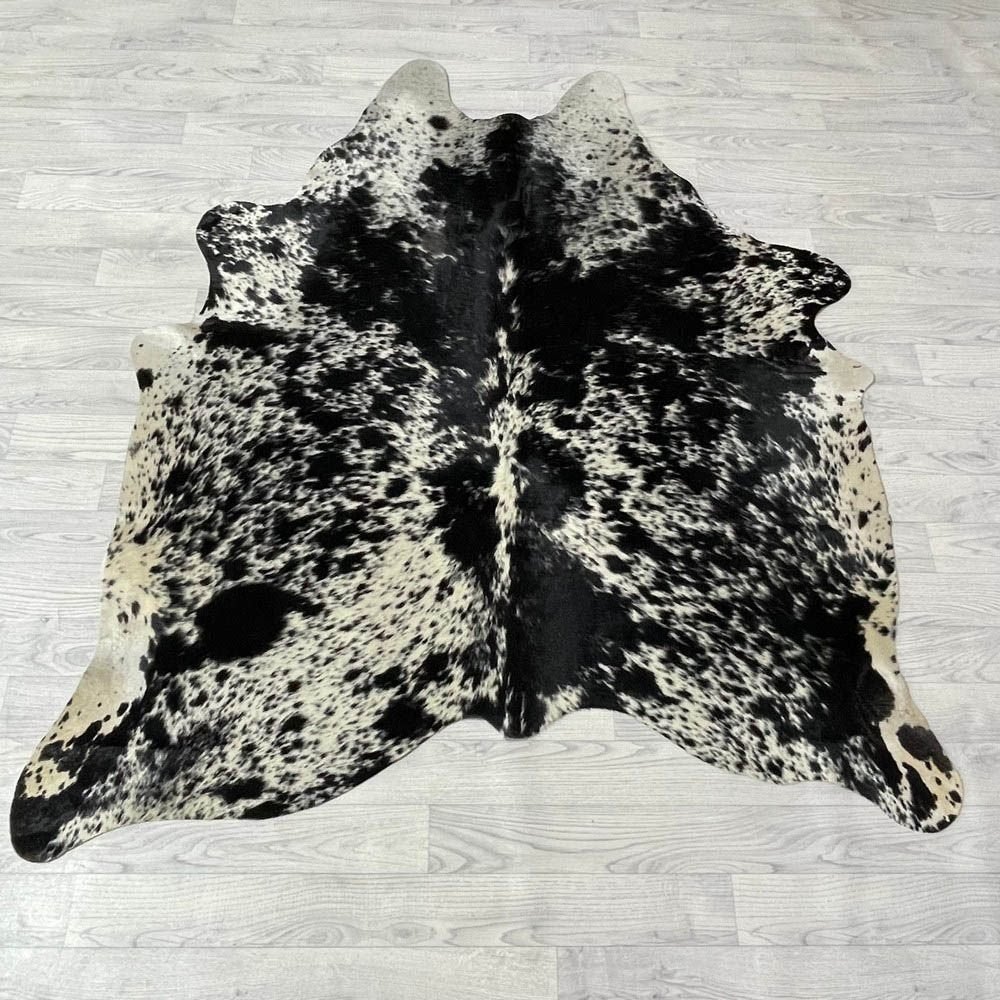 Koeienhuid zwart creme salt & pepper 170x150cm | Lederstore, Landelijk, modern, Scandinavisch, industrieel, 150 tot 200 cm, Nieuw