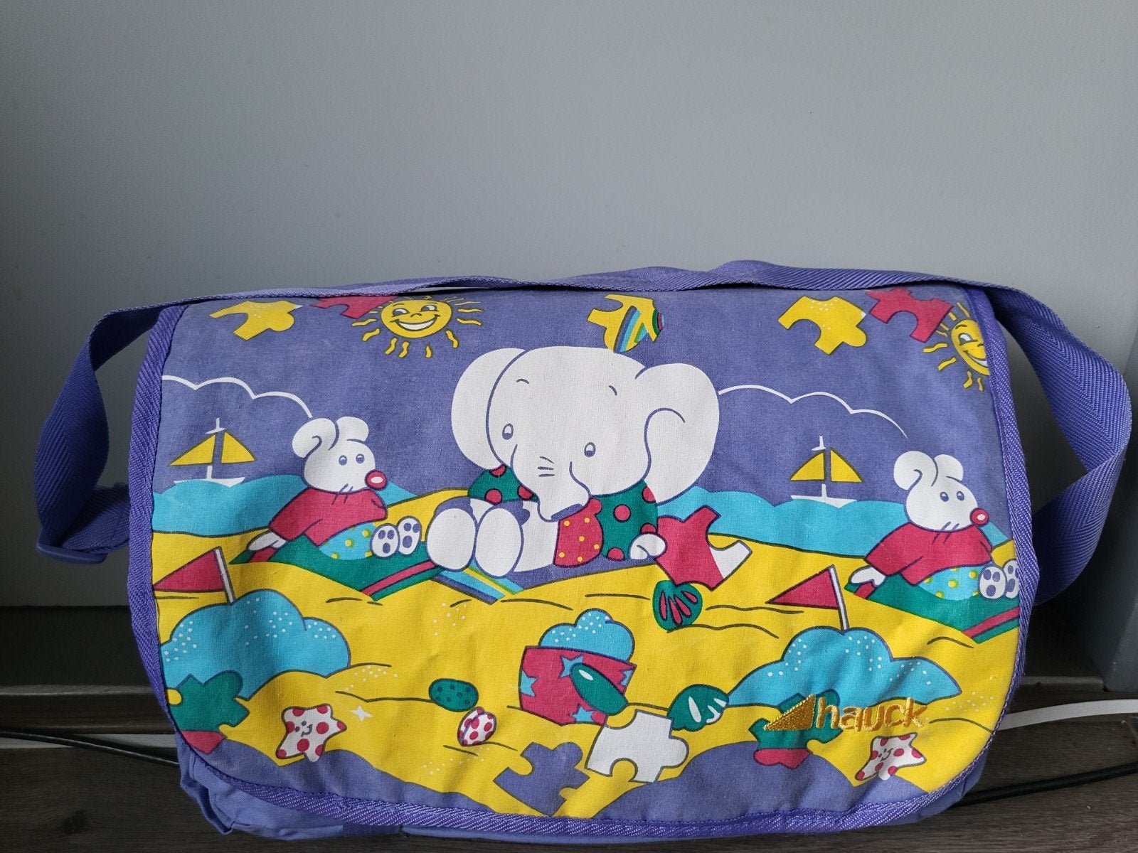 Multifunctionele luiertas / babytas / schoudertas van Hauck, Gebruikt, Extra vakken, Ophalen of Verzenden, Paars