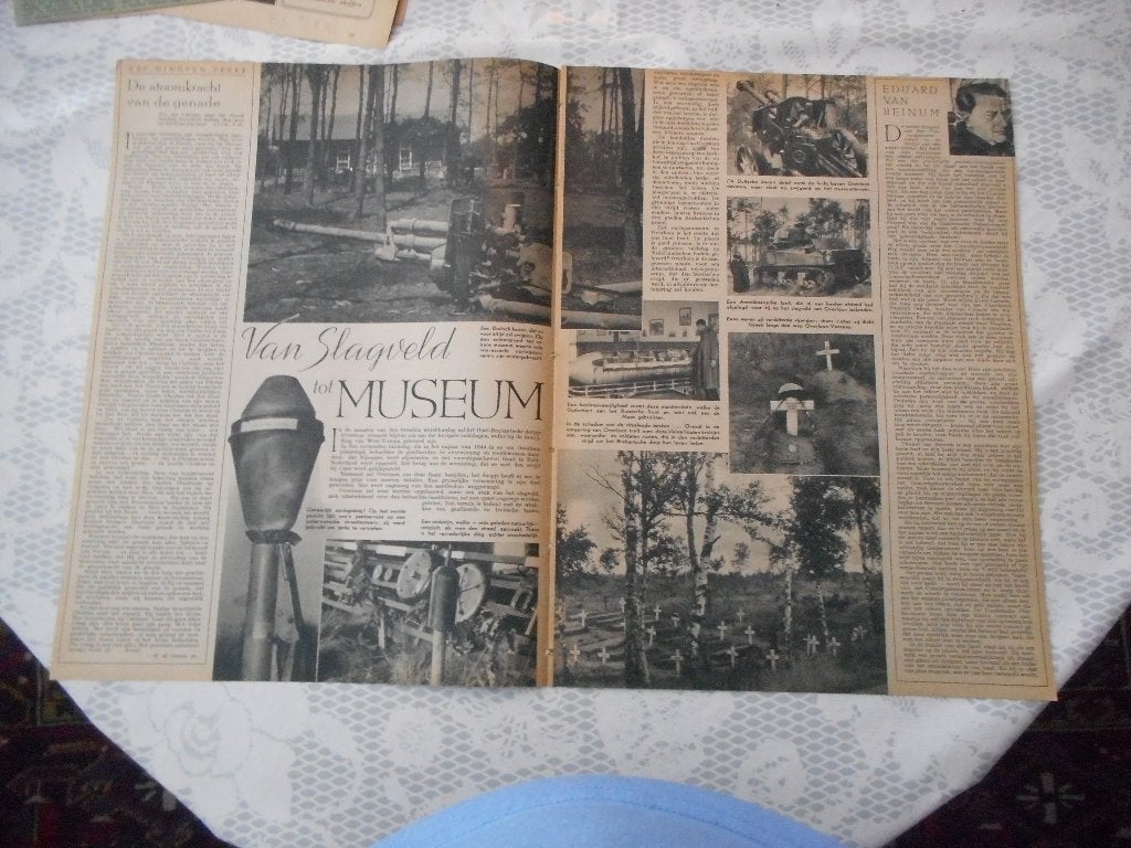 Overloon. Van slagveld tot museum. 1946., Ophalen of Verzenden, 1940 tot 1960, Nederland, Knipsel(s)