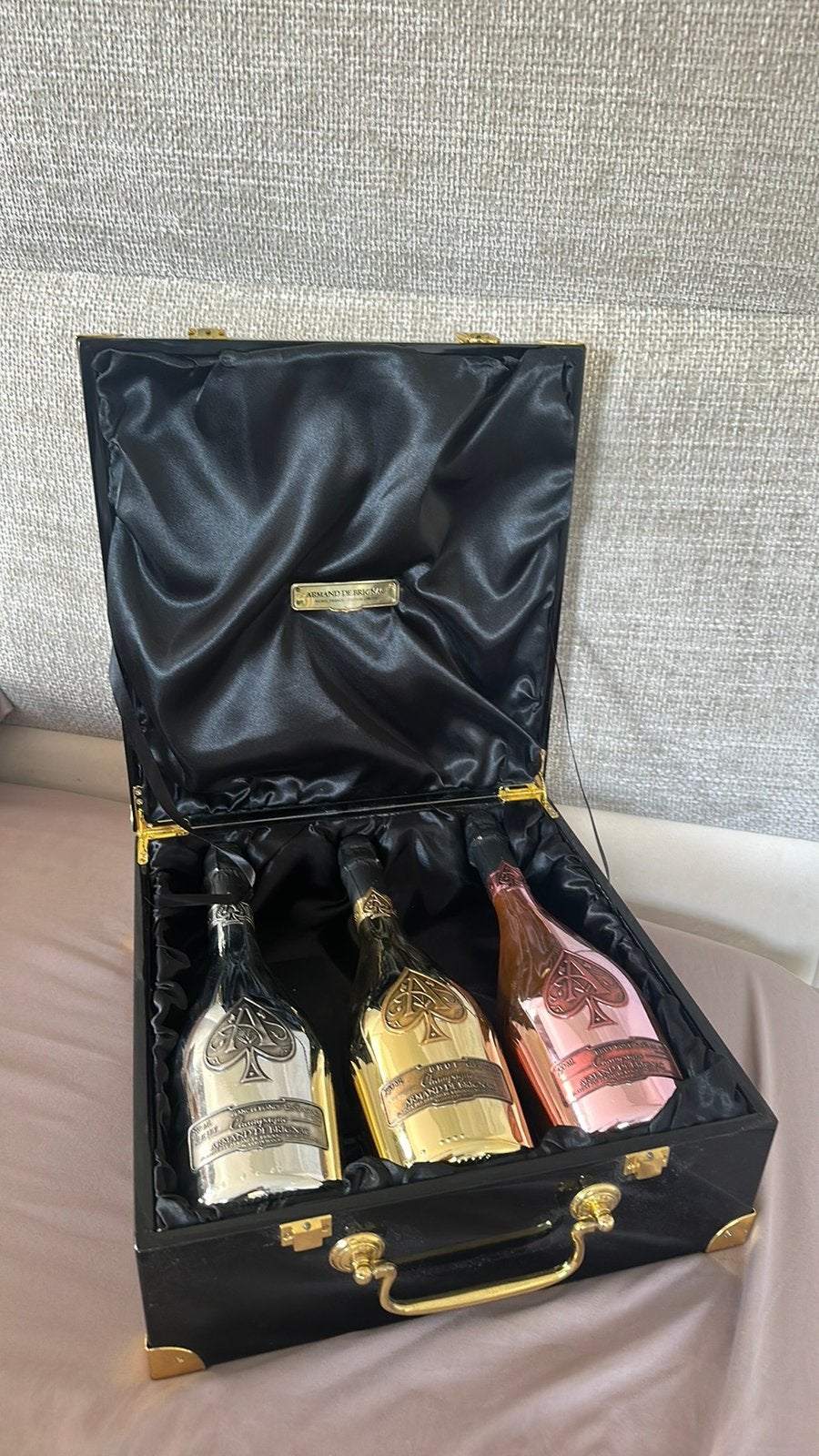 Armand de brignac set met koffer!, Ophalen of Verzenden, Overige gebieden, Overige typen
