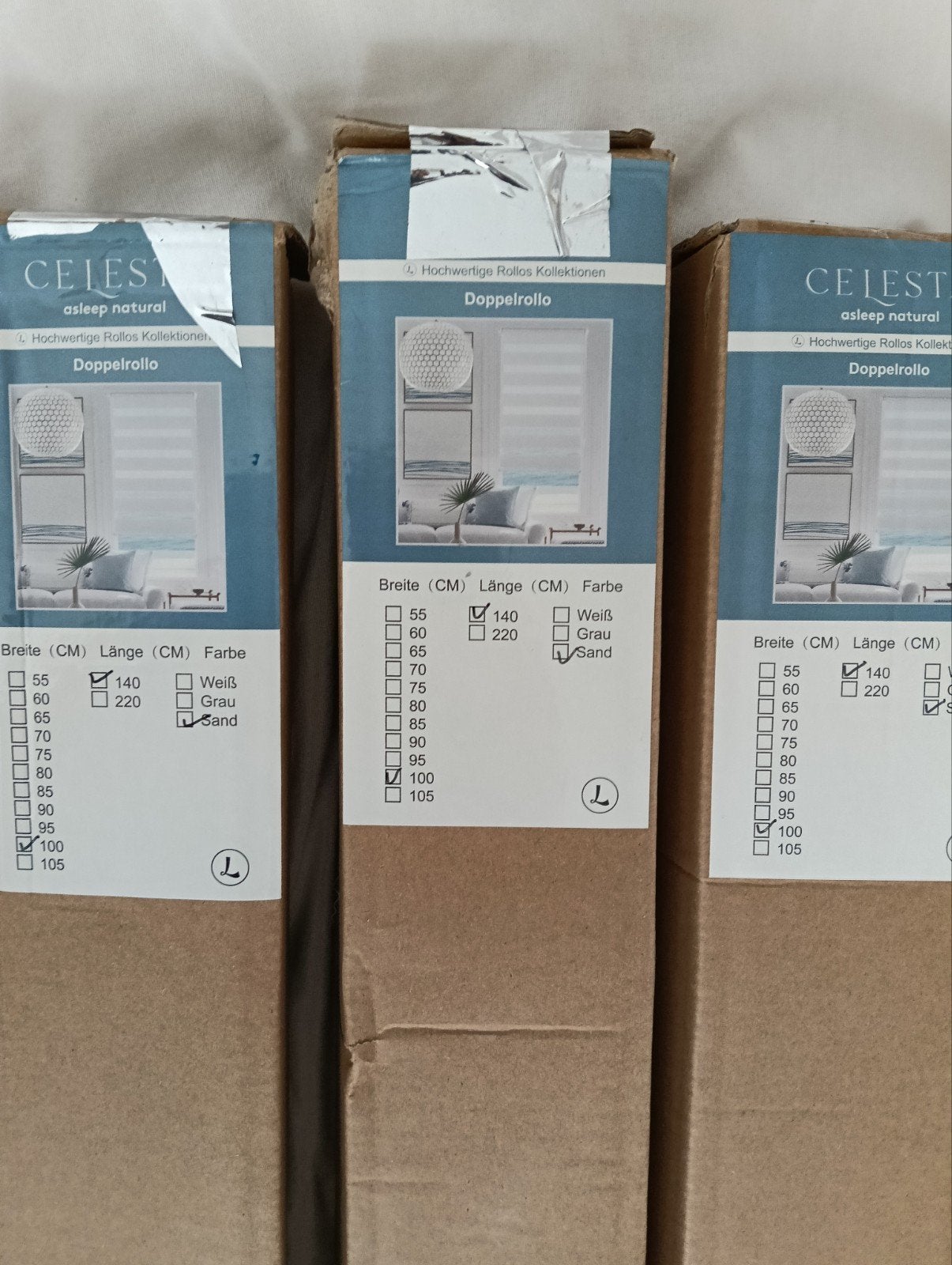 Nieuwe duo rolgordijnen, Ophalen of Verzenden, Nieuw, Bruin