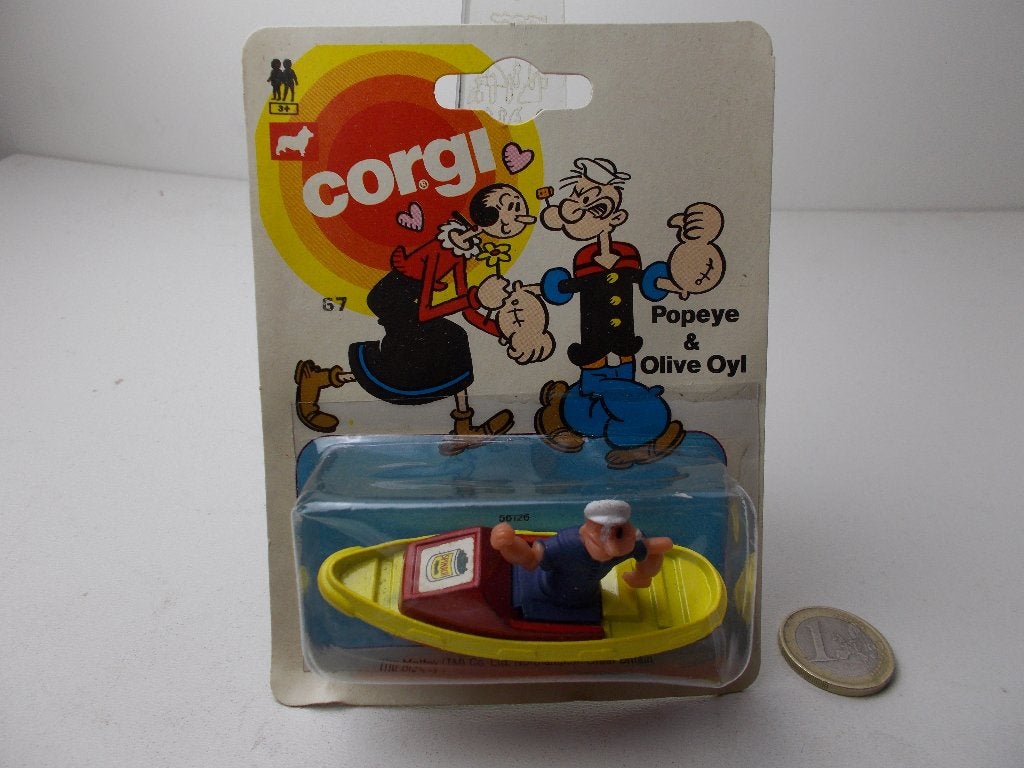 1979 Corgi Juniors 67 POPEYE IN BOAT (Nieuw op kaart!), Ophalen of Verzenden, Nieuw, Overige typen, Corgi