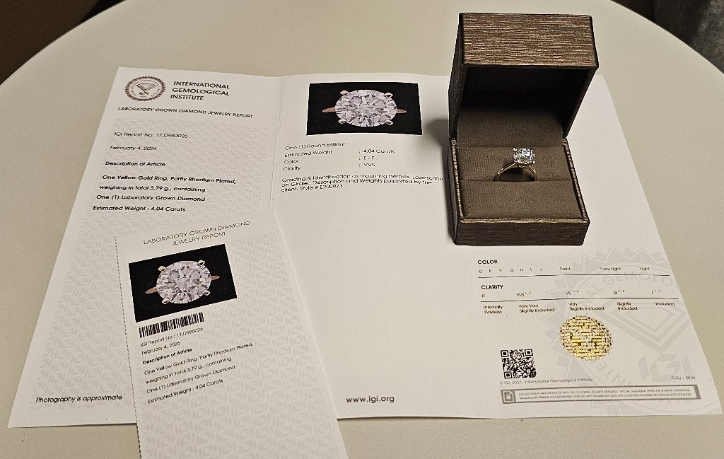 gouden ring met diamant, Nieuw, Ophalen of Verzenden, 17 tot 18, Met edelsteen