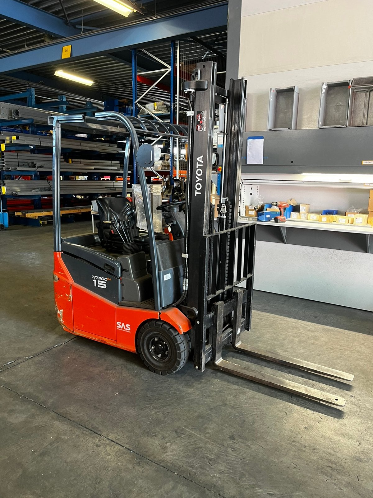 Heftruck Toyota 2016, heft 1500 kg 3,7 meter gewicht 3000 kg, Tilweg 1400, Ophalen of Verzenden, Toyota, 1000 tot 2000 kg