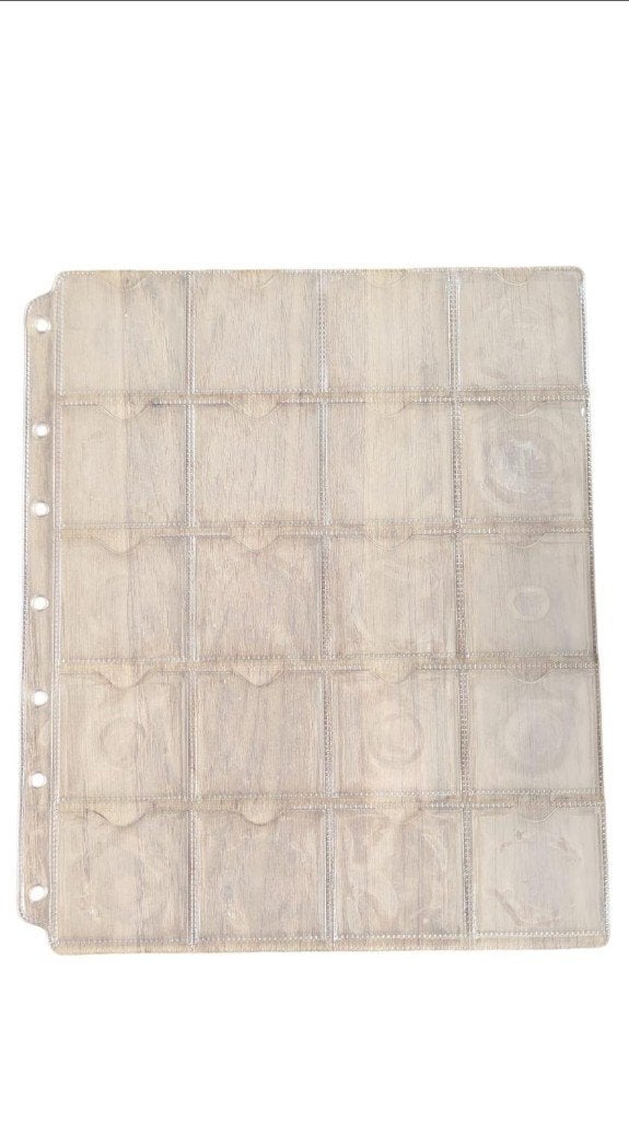 Munthouder bladen (20 vaks) 50 stuks 2e-hands, Ophalen of Verzenden, Verzamelmap