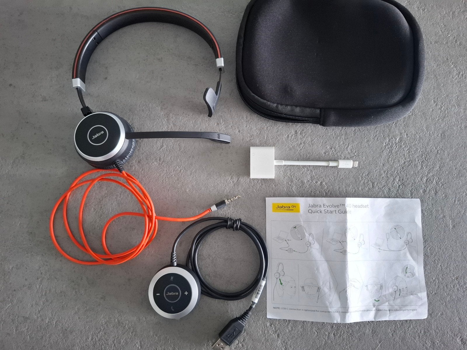 Jabra Evolve 40 Mono Headset met USB-C kabel