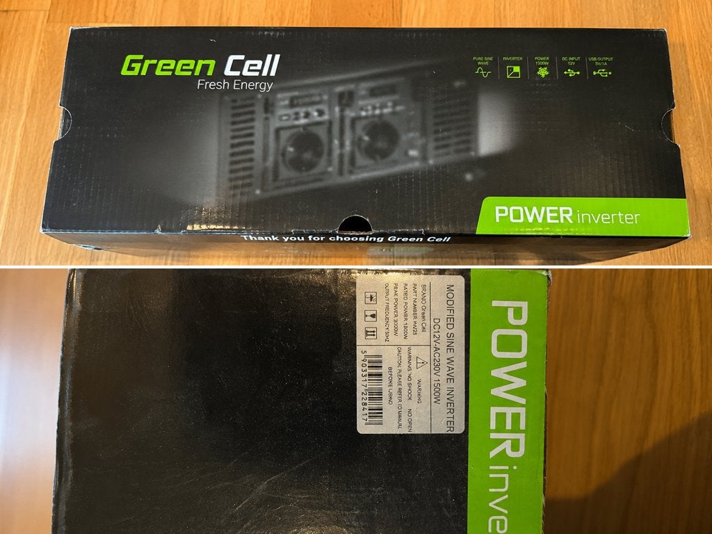 Green Cell 1500W Omvormer 12V naar 230V – Nieuw in doos, MVI, MVI, Ophalen of Verzenden, Nieuw