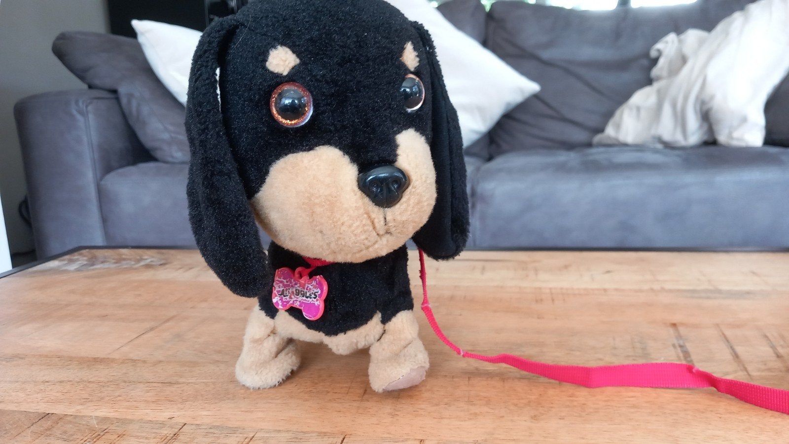 Interactieve Teckel Knuffel met Geluid en Beweging, Gebruikt, Zwart, Interactief, Hond