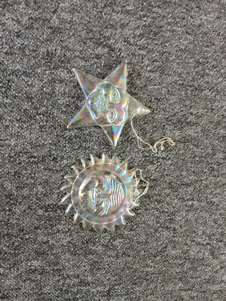 Mooie zon en ster van glas!, Ophalen