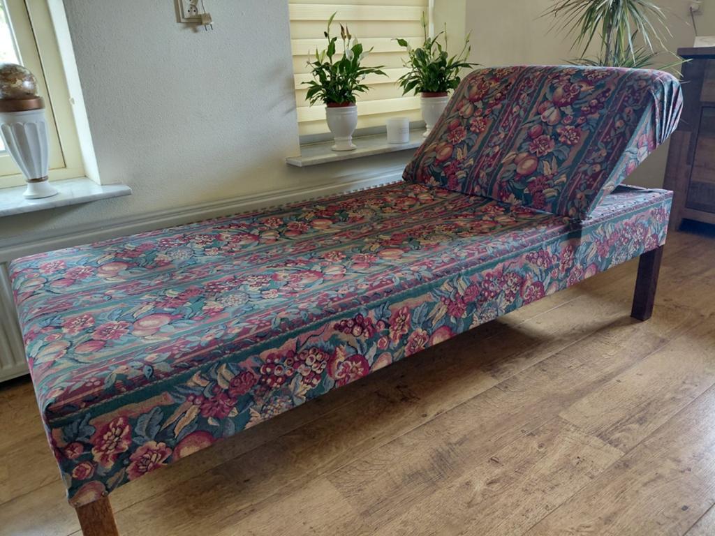 Vintage divan, sterke bekleding, Ophalen, Gebruikt, Eenpersoons, Vintage