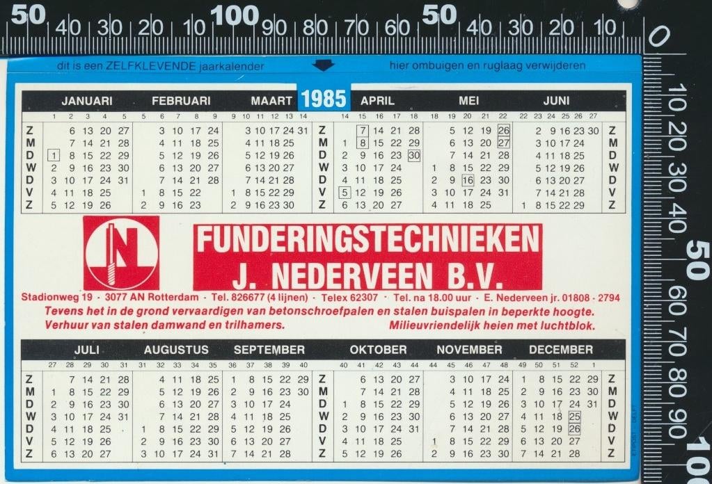 Sticker: Nederveen Funderingstechnieken - Rotterdam, Ophalen of Verzenden, Zo goed als nieuw, Bedrijf of Vereniging