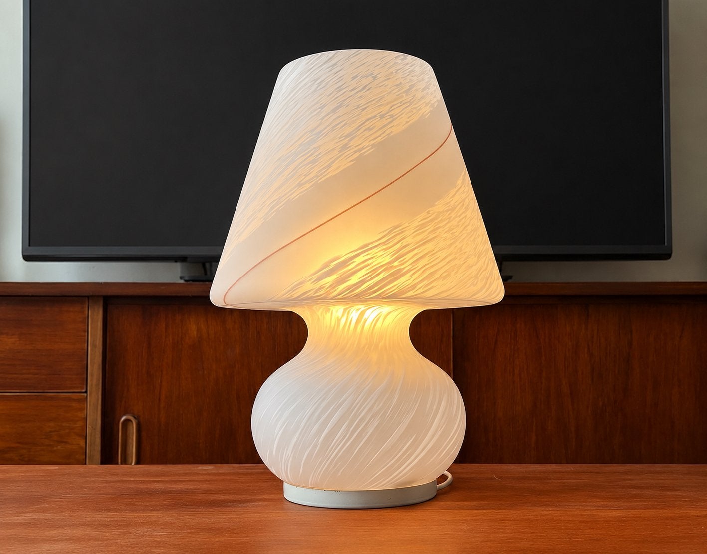 Vintage Murano Vetri Glass Table Lamp – Italian Design, Huis en Inrichting, Lampen | Tafellampen, Ophalen of Verzenden, Handgemaakt
