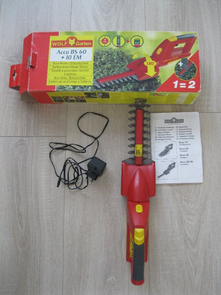 WOLF 2 IN 1 garten accu heggenschaar-grasschaar  NPR €79,95, Ophalen of Verzenden, Zo goed als nieuw, Elektrisch, Wolf-Garten