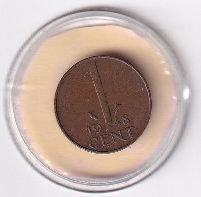 1 Cent 1948 Zeer Fraai, Verzenden, Koningin Wilhelmina, 1 cent, Losse munt