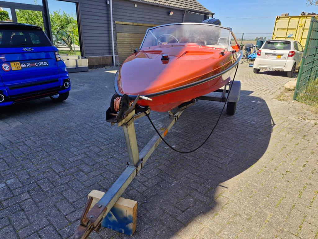 Fletcher speedboot met trailer, vaarklaar!, Watersport en Boten, Overige merken, Gebruikt, Ophalen of Verzenden, Buitenboordmotor