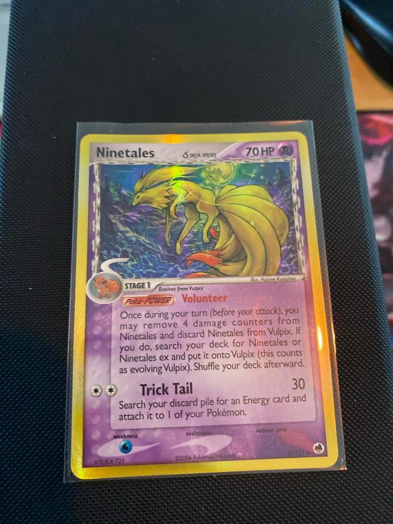 Ninetales Delta Species Holo Pokémon Kaart, Ophalen of Verzenden, Zo goed als nieuw, Losse kaart, Foil