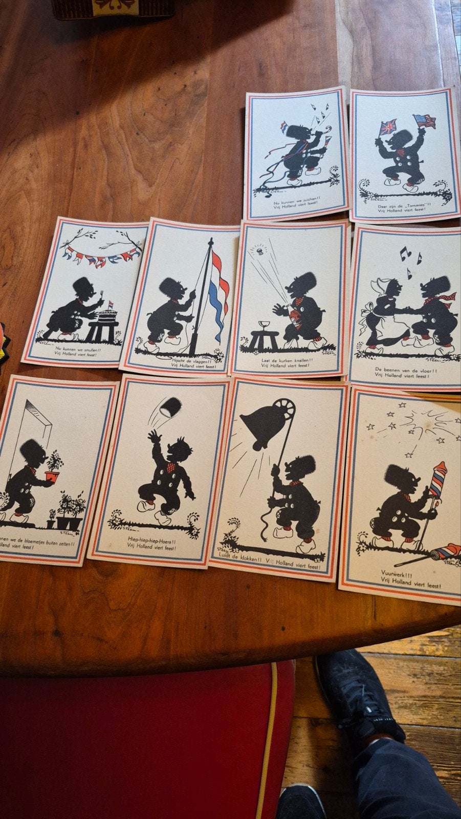 Set van 10 Bevrijdingskaarten Pax Steen, Ophalen of Verzenden, 1940 tot 1960, Ongelopen