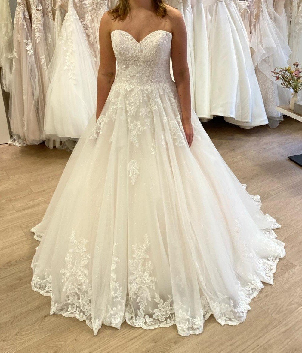 Trouwjurk Lisa Donetti A-lijn prinses, Kleding | Dames, Trouwkleding en Trouwaccessoires, Trouwjurk, Lisa Donetti, Wit, Ophalen of Verzenden