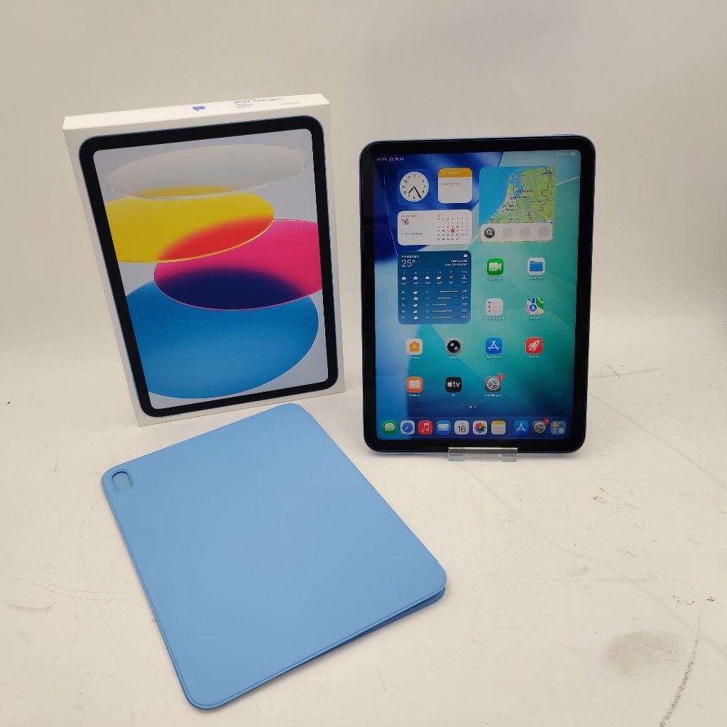 Apple iPad A16 10,9" Wi-Fi 128GB 2025 | 3 laadcycli €399.99, Computers en Software, Tablet-hoezen, Zo goed als nieuw, Bescherming voor- en achterkant