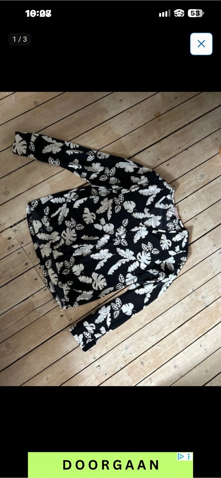 Studio Anneloes Vicky Leaf top nieuw zwart/Wit travelstof S, Kleding | Dames, Zwart, Nieuw, Ophalen of Verzenden, Lange mouw