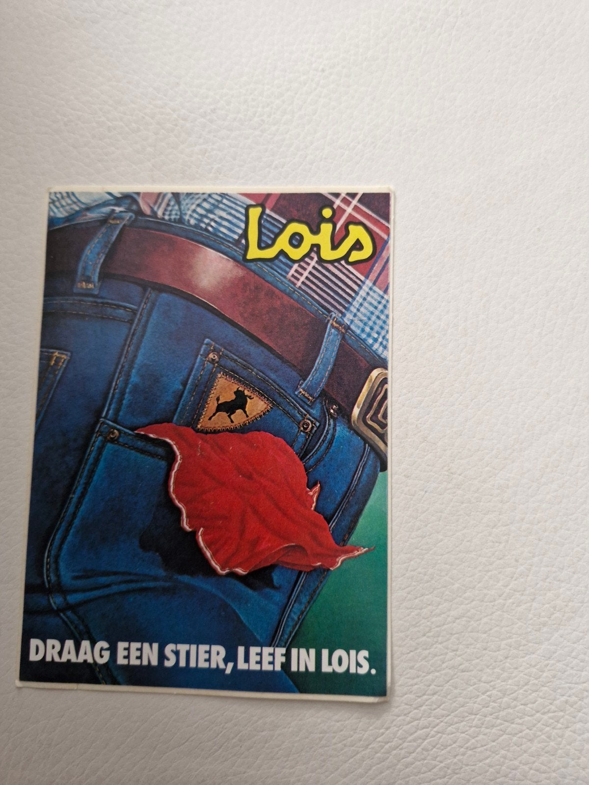 12122 Vintage Lois Jeans Sticker - Draag een Stier, Verzamelen, Ophalen of Verzenden, Gebruikt, Merk