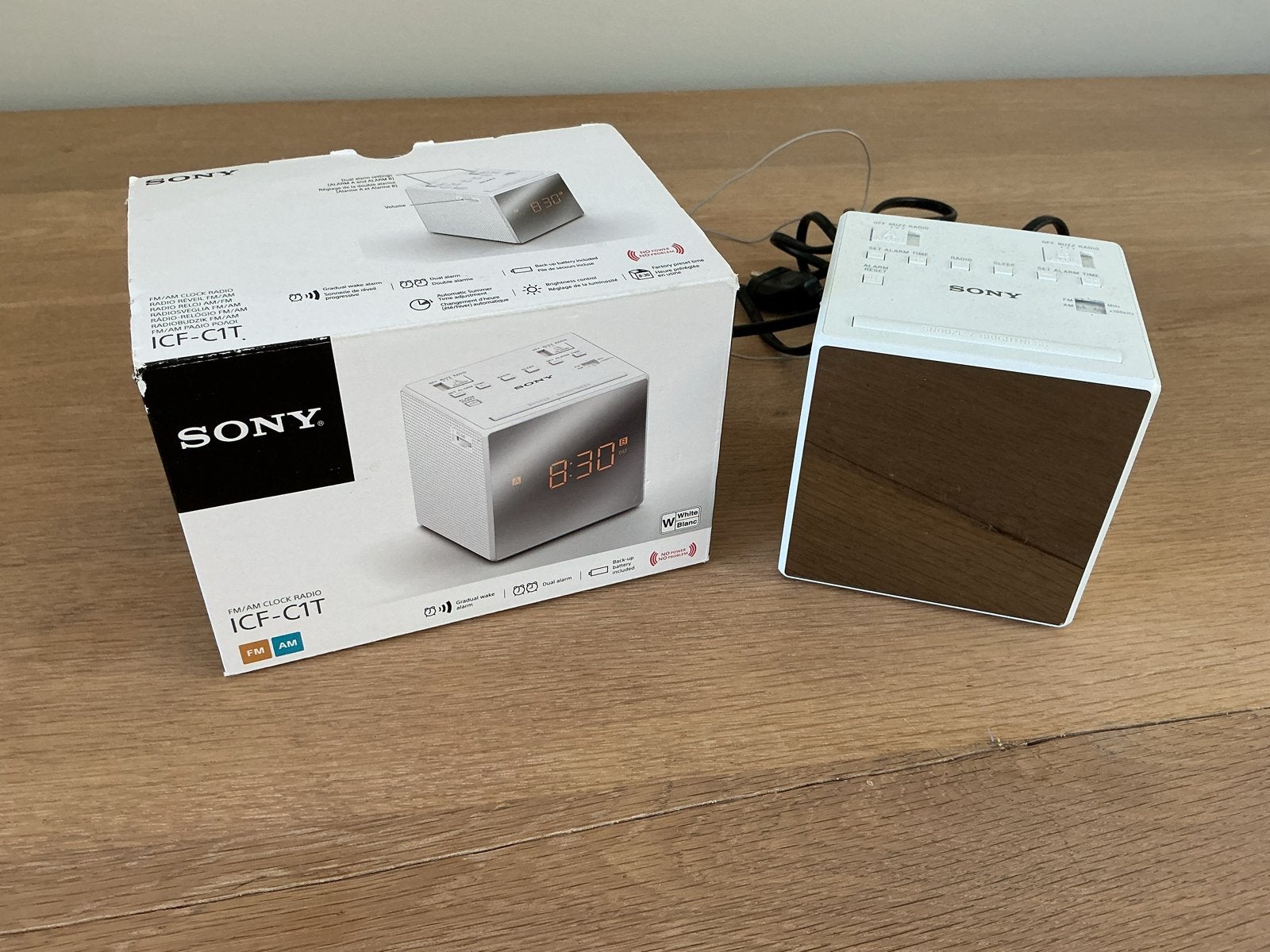 Sony ICF-C1T FM/AM Wekkerradio - Zo goed als nieuw, Ophalen of Verzenden, Zo goed als nieuw, Radio