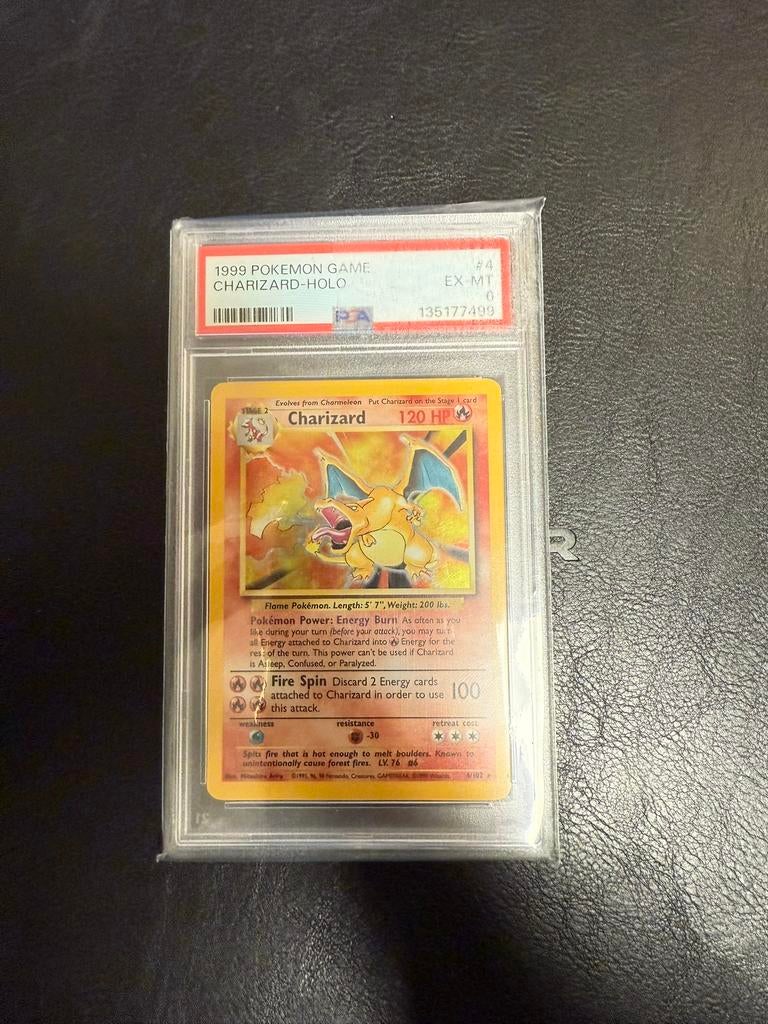 Pokémon Base Set, Charizard holo #4/102 PSA 6, Ophalen of Verzenden, Zo goed als nieuw