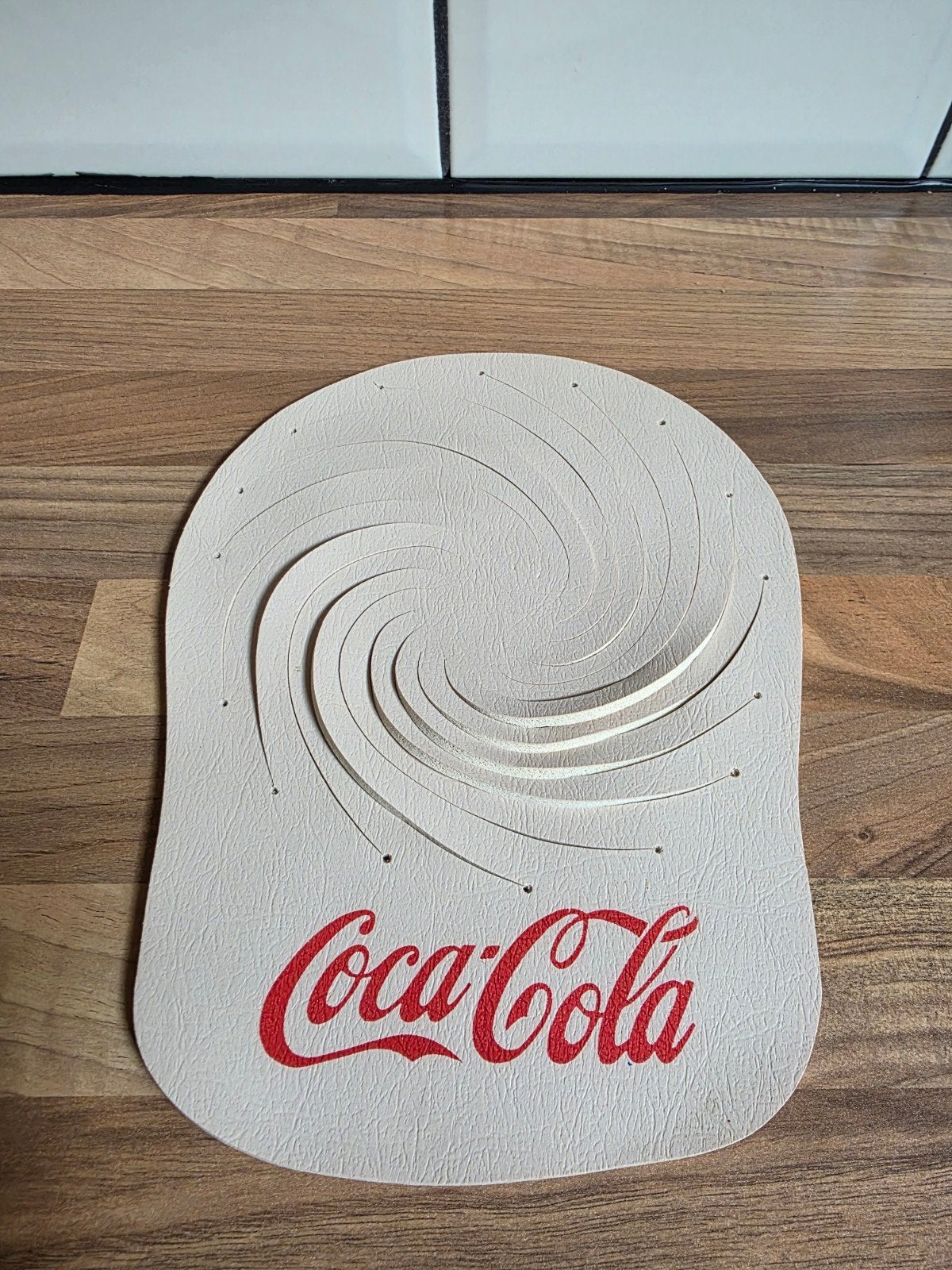 Vintage Coca Cola spiraalpet, Verzamelen, Ophalen of Verzenden, Gebruikt, Reclamebord