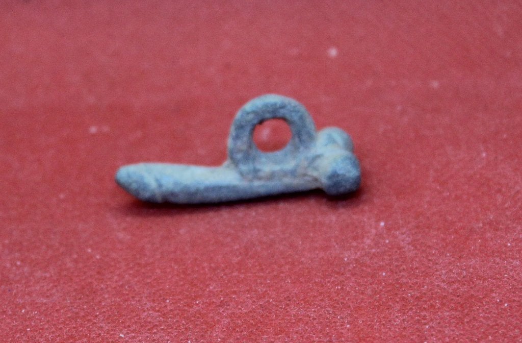 Romeinse phallushanger amulet., Antiek en Kunst, Antiek | Koper en Brons, Ophalen of Verzenden, Brons