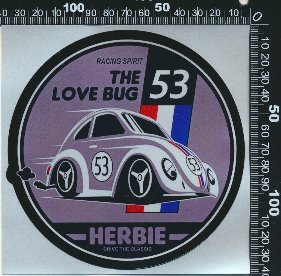 Sticker: Herbie - The love bug, Ophalen of Verzenden, Zo goed als nieuw, Auto of Motor