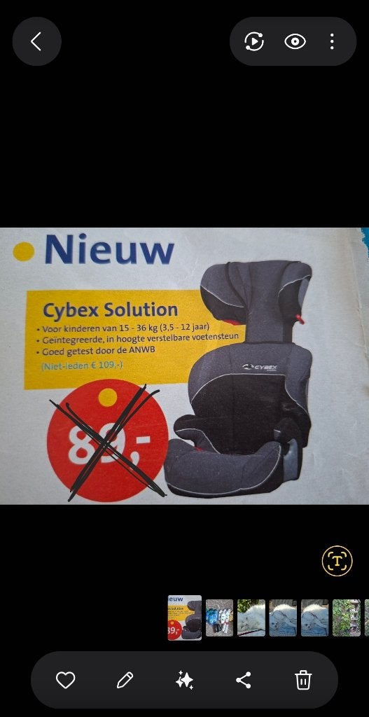 Cybex auto stoelen, Verstelbare rugleuning, 15 t/m 36 kg, Ophalen, Overige merken