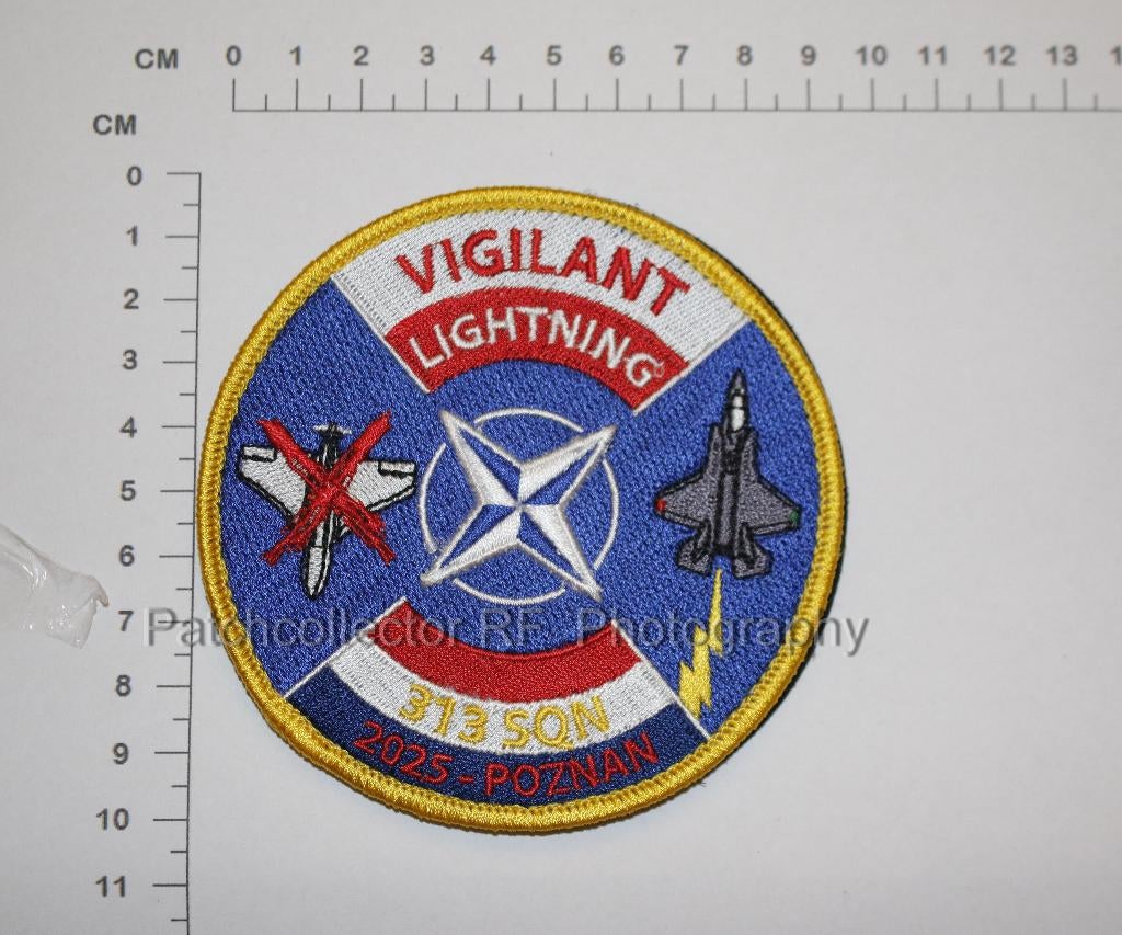 KLu Luchtmacht RNLAF 313 squadron patch  Vigilant Lightning, Verzamelen, Militaria | Algemeen, Ophalen of Verzenden, Luchtmacht