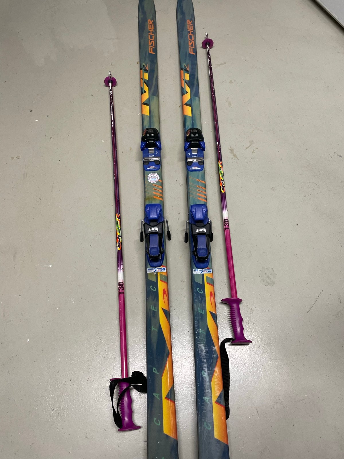 Fischer Ski's met stokken - Decoratie Mancave/Skihut, Ophalen, 160 tot 180 cm, Skiën, Ski's