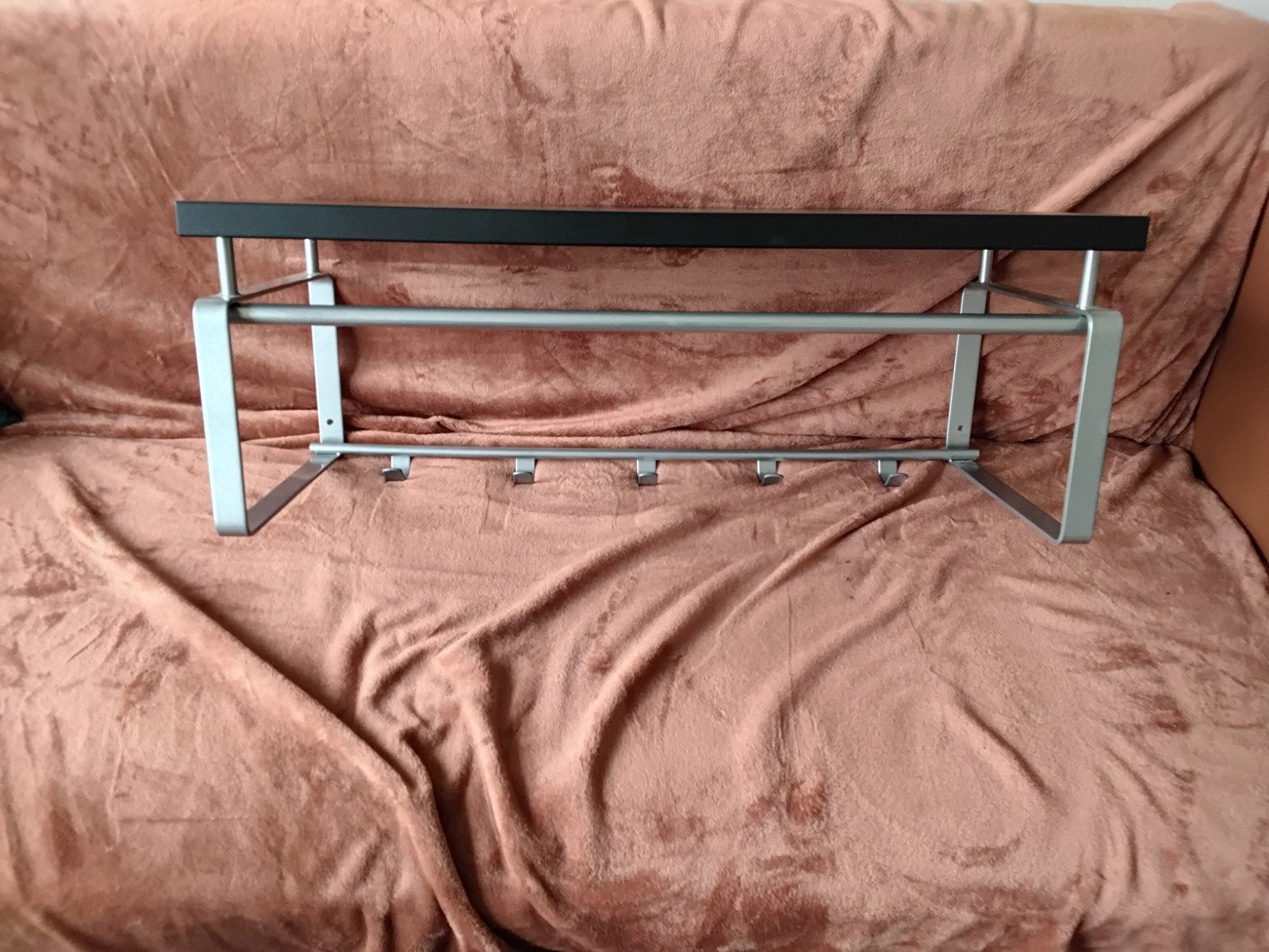 Wandkapstok  Rex 3 zwart Trendhopper 70x28cm, Wandkapstok, Gebruikt, Ophalen of Verzenden, Minder dan 100 cm