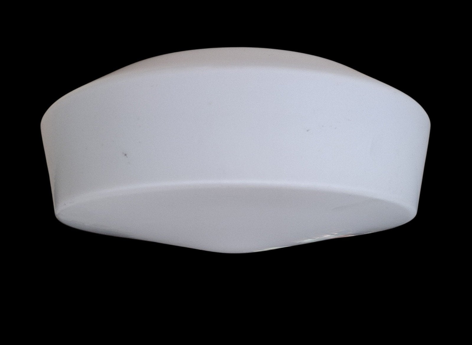 vintage RZB plafondlamp, glanzend opaalglas, Ø 25 cm, Gebruikt, Vintage, Ophalen of Verzenden, Glas