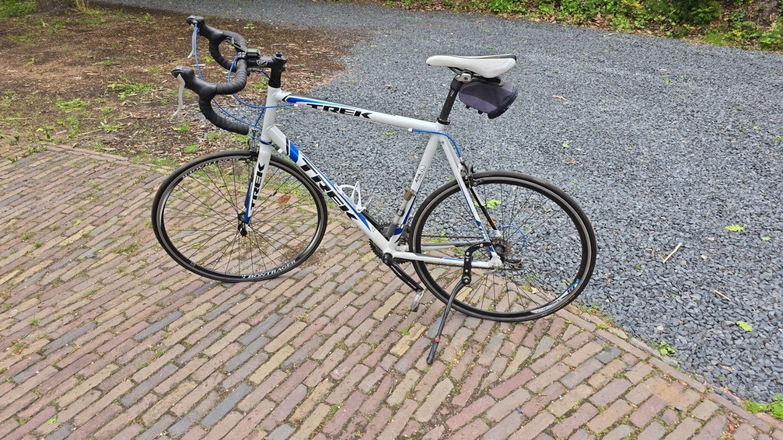 Trek racefiets - Wit/Blauw, Fietsen en Brommers, Fietsen | Racefietsen, Aluminium, Zo goed als nieuw, Ophalen, Overige merken