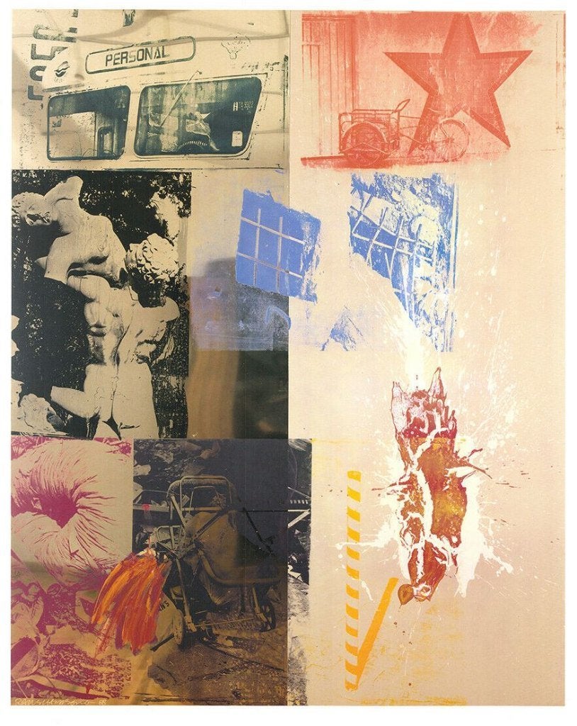 Robert M E Rauschenberg (1925) Kl Kunstdruk " Favor Rites ", Overige onderwerpen, Gelimiteerde oplage, Offsetdruk, Ophalen of Verzenden
